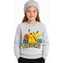 Book OrBook Pikachu And Friends Sweatshirt Kız Çocuk (CSW108)