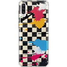 Mobilpad Samsung Galaxy A50/A30S Uyumlu Boya Desenli Şeffaf Telefon Kılıfı