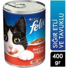 Mabelme Store Konserve Sığır Etli  Yaş Kedi Maması 400GR 1 Adet
