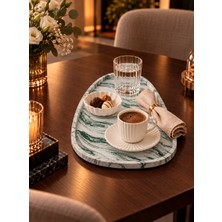 Betonmall Dekoratif Servis Tepsisi Kahve Çay Sunum Tepsisi Modern Asimetrik Ikramlık Dekoratif Tepsi