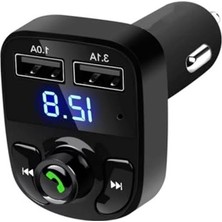 Bluetooth Kablosuz Araç Kiti ve Hızlı Şarj Cihazı Bakır Sargı Akım Korumalı Fm Transmitter Net Ses