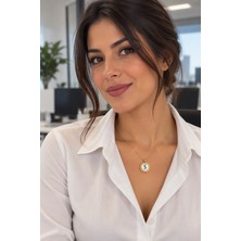 Vintage Takı Kişiye Özel Çelik Harf Kolye Altın Renk Minimal Baş Harf Kolyesi & Monogram Koleksiyonu Çelik S Harfi Gold Kolye