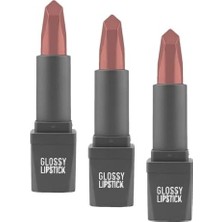 SBN - Store 315 Glossy Plum Parlak Ruj - Nemlendirici Etkili Pürüzsüz Dudak Görünümü - Glossy Lipstick (3 Paketi)