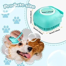 SBN - Store Turkuaz Şampuan Hazneli Kedi Köpek Yıkama Fırçası – Silikon Masaj Tarağı ile Evcil Hayvan Yıkama ve Tüy Temizleme – Kedi Köpek Banyo Fırçası