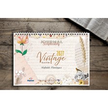 Express Planner 2027 Takvim A4 Ebat 53 Haftalık Planlayıcı Vintage Journal (SCRAPBOOKİNG'DEN ESİNLENDİ)