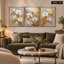 Akıllı Kağıt Yapışkanlı Keçe Tablo - Poster Çiçek (MODEL-109)