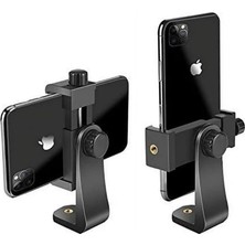 SBN - Store Telefon Tutucu Başlık + 90° Yönlendirme Aparatı 360 Derece Dönebilen Başlık Tüm Tripodlara Uyumlu Metal Mafsal Aparatı P231 (P231 Telefon Tutucu + Maf