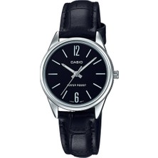 Casio Casıo LTP-V005L-1B Siyah Deri Kordon Gümüş Kasa Kadın Kol Saati