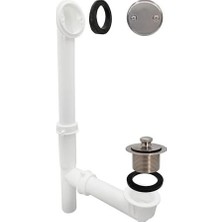 SBN - Store Westbrass 597244-07 Beyaz 1-1/2 Inç Boru Şeklinde Çekme ve Boşaltma Banyo Atıkı, Nikel