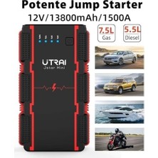 SBN - Store Utraı Jstar Mini 13000MAH 1000A Jump Starter Taşınabilir Akü Takviye Cihazı (Powerbank + LED Lamba)