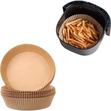 50 Adet Air Fryer Pişirme Kağıdı Tek Kullanımlık Hava Fritöz Yağ Geçirmez Yapışmaz Tabak Model