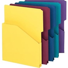 SBN - Store Organize Yukarı Genişleyen Slash Ceket, 2/5 Kesim Tab, 1 "genişletme, Mektup Boyutu, Çeşitli Renkler, Paket Başına 5 (75445)