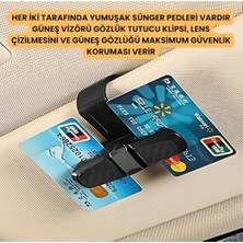 SBN - Store Klipsli 180 Derece Döner Klipsli Araç Içi Gözlük Tutucu Kart Tutucu Oto Araç Gözlük Tutacagi