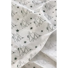 Yılbaşı Çam Ağacı Desenli Pelur Kağıt, 1KG~230 Adet - 35X50 Cm, Hediye Paketleme ve Ambalaj Kağıdı