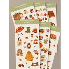 Tiny Stories TR Sonbahar Sticker Seti - 6 Adet / Ajanda, Defter,bullet Journal,scrapbook