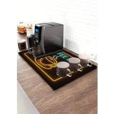Barista Matı Sıvı Geçirmez Büyük Boy Xxl Kahve Barı Espresso Kahve Makinesi Pad 40X90CM (Turkuaz)