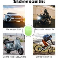 SBN - Store 4 Adet Yeşil Floresan Karanlıkta Parlayan Fosforlu Oto Araba Sibop Kapağı Tüm Araçlara Uyumlu Toz Geçirmez Motorsiklet Suv Kamyon Bisiklet Supap Kapağ