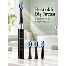 SBN - Store Günlük Ağız Bakımı Için Şarj Edilebilir 5 Modlu Siyah Elektrikli Diş Fırçası - Lisinya