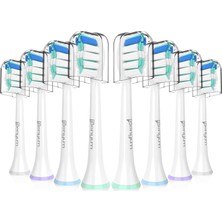 Senyum Philips Sonicare Elektrikli Diş Fırçası Için Yedek Fırça Başlıkları, Phillips Sonicare ile Uyumlu Yedek Başlıklar, 8'li Paket (Mavi)