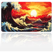 Urzuva Kanagawa Sunset 60X40 3mm Kalınlık Premium Gaming Oyuncu Mousepad, Anti Slip Xxl Mouse Pad