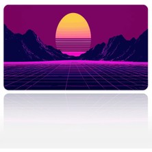 Urzuva Neon Horizon 60X40 3mm Kalınlık Premium Gaming Oyuncu Mousepad, Anti Slip Xxl Mouse Pad