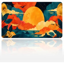 Urzuva Ember Tide Sunset 60X40 3mm Kalınlık Premium Gaming Oyuncu Mousepad, Anti Slip Xxl Mouse Pad