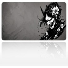 Urzuva Ashen Hannya Bloom 60X40 3mm Kalınlık Premium Gaming Oyuncu Mousepad, Anti Slip Xxl Mouse Pad