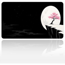 Urzuva Moonlit Cliff Blossom 60X40 3mm Kalınlık Premium Gaming Oyuncu Mousepad, Anti Slip Xxl Mouse Pad