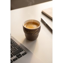 Acar Cozy Porselen Espresso Bardağı Kahverengi - 90 ml