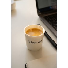 Acar Cozy Porselen Espresso Bardağı I Love You - 90 ml