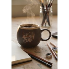 Acar Cozy Porselen Kupa Kahverengi - 365 ml