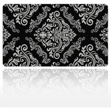 Urzuva Silver Baroque 60X40 3mm Kalınlık Premium Gaming Oyuncu Mousepad, Anti Slip Xxl Mouse Pad