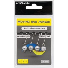 Han Fishing Moving Ball Jighead Silver No:8  – 4 Adet Lrf Jighead