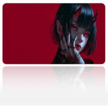 Urzuva Crimson Temptress Kırmızı 60X40 3mm Kalınlık Premium Gaming Oyuncu Mousepad, Anti Slip Xxl Mouse Pad