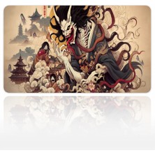 Urzuva Oni Awakening 60X40 3mm Kalınlık Premium Gaming Oyuncu Mousepad, Anti Slip Xxl Mouse Pad