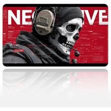Urzuva Red Silence 60X40 3mm Kalınlık Premium Gaming Oyuncu Mousepad, Anti Slip Xxl Mouse Pad