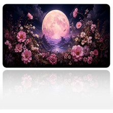 Urzuva Rose Moon Garden 60X40 3mm Kalınlık Premium Gaming Oyuncu Mousepad, Anti Slip Xxl Mouse Pad