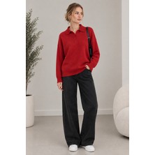 Youknitwear You Aura Polo  Yaka Kadın Triko Kazak