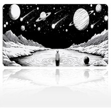 Urzuva Cosmic Solitude 60X40 3mm Kalınlık Premium Gaming Oyuncu Mousepad, Anti Slip Xxl Mouse Pad