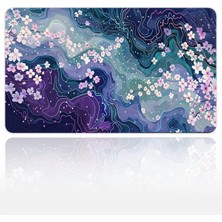 Urzuva Violet Blossom Stream 60X40 3mm Kalınlık Premium Gaming Oyuncu Mousepad, Anti Slip Xxl Mouse Pad