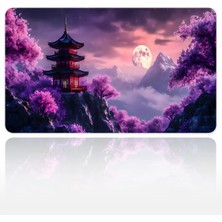 Urzuva Sakura Moonrise 60X40 3mm Kalınlık Premium Gaming Oyuncu Mousepad, Anti Slip Xxl Mouse Pad