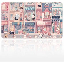 Urzuva Pastel Kitty Lane 60X40 3mm Kalınlık Premium Gaming Oyuncu Mousepad, Anti Slip Xxl Mouse Pad
