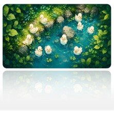 Urzuva Duckling Lagoon 60X40 3mm Kalınlık Premium Gaming Oyuncu Mousepad, Anti Slip Xxl Mouse Pad