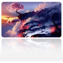 Urzuva Sakura Ashfall 60X40 3mm Kalınlık Premium Gaming Oyuncu Mousepad, Anti Slip Xxl Mouse Pad