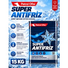 Petrol Ofisi Super Antifriz 15 kg Teneke Dört Mevsim Motor Soğutma Sıvısı
