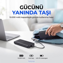 SBN - Store Snapmax SNP-3008 Siyah 10.000 Mah Powerbank 2x USB Çıkışlı 1 Type-C ve 1 Micro Girişli