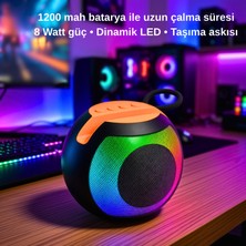 Hakan Living 8W Rgb LED Işıklı Güçlü Baslı Kablosuz Hoparlör