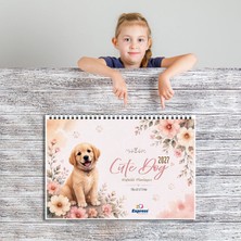 Express Planlayıcı 2027 Takvimli 53 Haftalık Planlayıcı A4 Yatay - Cute Dog