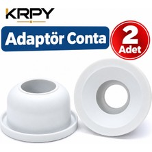 Krpy 2 Adet Adaptör Conta Beyaz Plastik Sızdırmazlık Contası Adaptör Bağlantı Contası Montaj Contası
