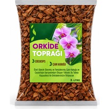 Hüskon Ticaret 3 Litre Orkide Toprağı, CocoHusk ve Çam Kabuğu ile 2 Adet Üretim Saksısı